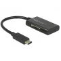 Czytnik kart Delock USB 3.1 Gen 1 USB Type-C męski 4 gniazda - Czytnik kart - All-in-one (MMC, SD, miniSD, RS-MMC, TransFlash, MMCmobile, microSD, MMCmicro, SDHC, miniSDHC, microSDHC, SDXC, microSDXC, SDHC UHS-I, microSDHC UHS-I)