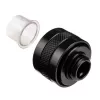 Złączka Alphacool 17473 — mosiądz, wysokość 23 mm, średnica 26 mm, czarny