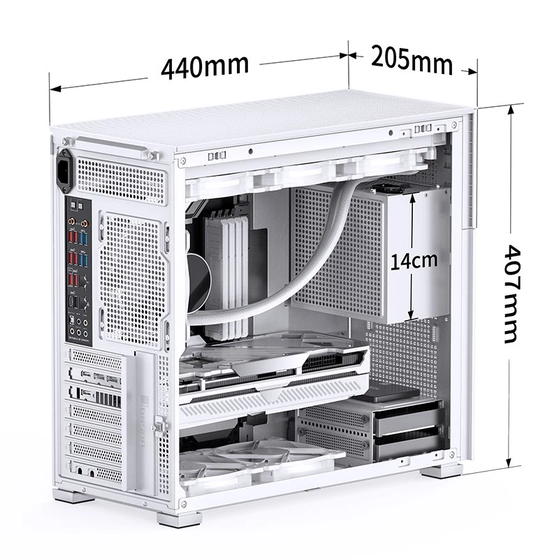 Obudowa PC Jonsbo D41 MESH Midi Tower Biała