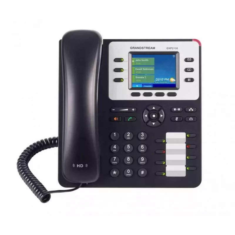 Grandstream Networks GXP-2130 Telefon IP Czarny 3 linie TFT