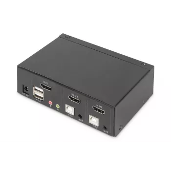 Przełącznik KVM Digitus 2-portowy z pojedynczym wyświetlaczem 4K HDMI