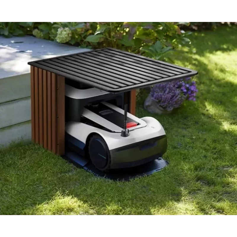 Garaż ochronny Ecovacs GOAT G1-GARAGE PRO Premium do kosiarki automatycznej GOAT G1-2000, zadaszone miejsce przechowywania i stacja ładowania