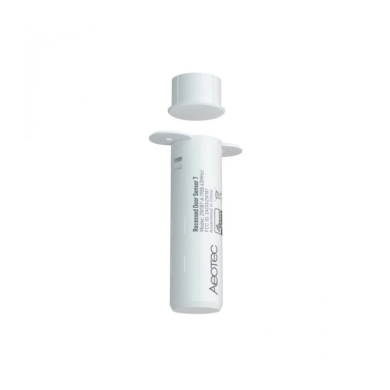 Czujnik wpuszczany do drzwi AEOTEC Recessed Door Sensor 7 Z-Wave Plus V2 Biały — wpuszczany czujnik kontaktronowy do drzwi i framug