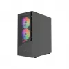 Obudowa PC GEMBIRD Fornax 4300 Midi Tower ATX, szkło hartowane, 2x3.5 cala wnęki, 3x2.5 cala wnęki, obsługa wentylatorów ARGB, USB 3.2 Gen1