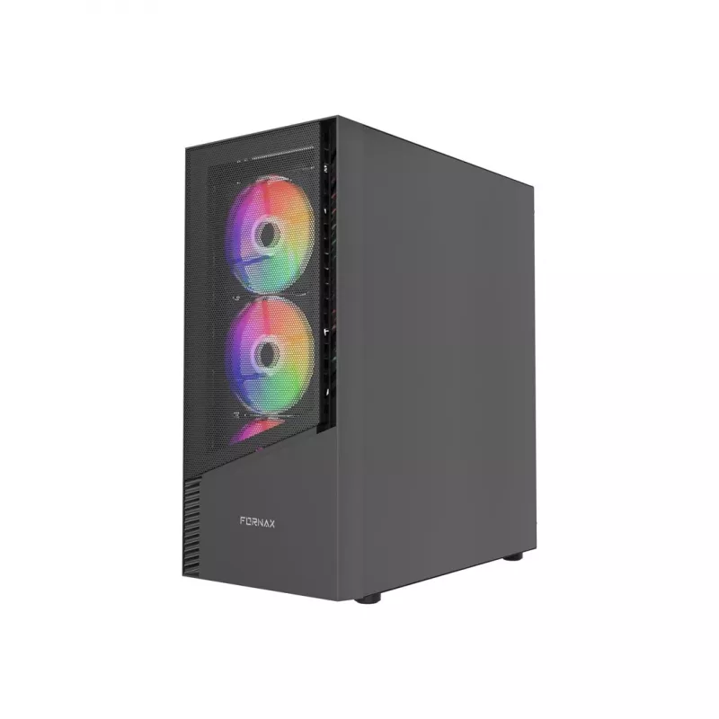 Obudowa PC GEMBIRD Fornax 4300 Midi Tower ATX, szkło hartowane, 2x3.5 cala wnęki, 3x2.5 cala wnęki, obsługa wentylatorów ARGB, USB 3.2 Gen1