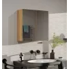 Szafka łazienkowa wisząca top e shop POLA 2DL ARTISAN — dębowa, 600×220×600 mm, 3 półki