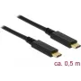 Kabel USB DeLOCK 85529 USB 3.2 Gen 2 0,5 m USB C Czarny