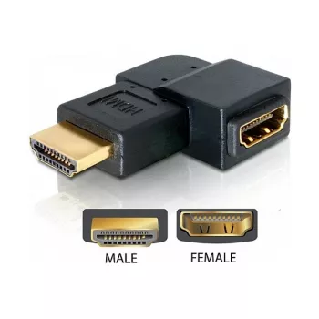 HDMI Adapter Male to Female 90° Left DeLOCK 65077