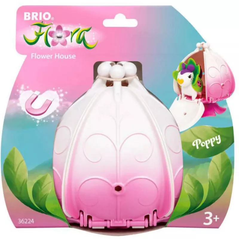 Domek zabawkowy BRIO Poppy Flower House zielony różowy fioletowy biały 36224