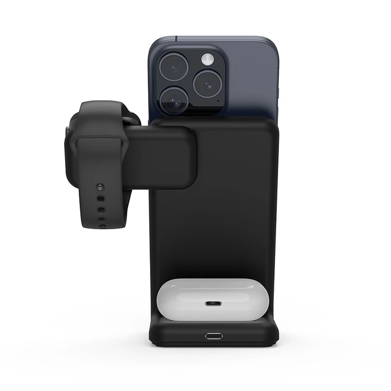 Ładowarka wewnętrzna Crong CRG-MSPS-BLK Smartwatch Czarna Lightning USB Bezprzewodowa