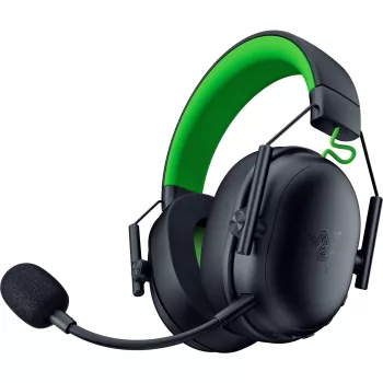 Headset Razer CzarnyShark V3 X HyperSpeed — Przewodowy i Bezprzewodowy (USB-A, Bluetooth), Wokółuszny, 20–28 kHz, 270 g, Czarny/Zielony