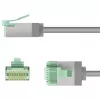 Kabel sieciowy Goobay 74346 RJ-45 Cat8.1 1m szary