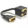 Adapter DVI DeLOCK 65052 DVI29 męski na DVI29 + VGA żeński 0,2 m