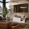Szafka RTV cama meble LIVERTI 150x42x48 cm, biały, blat z płyty wiórowej