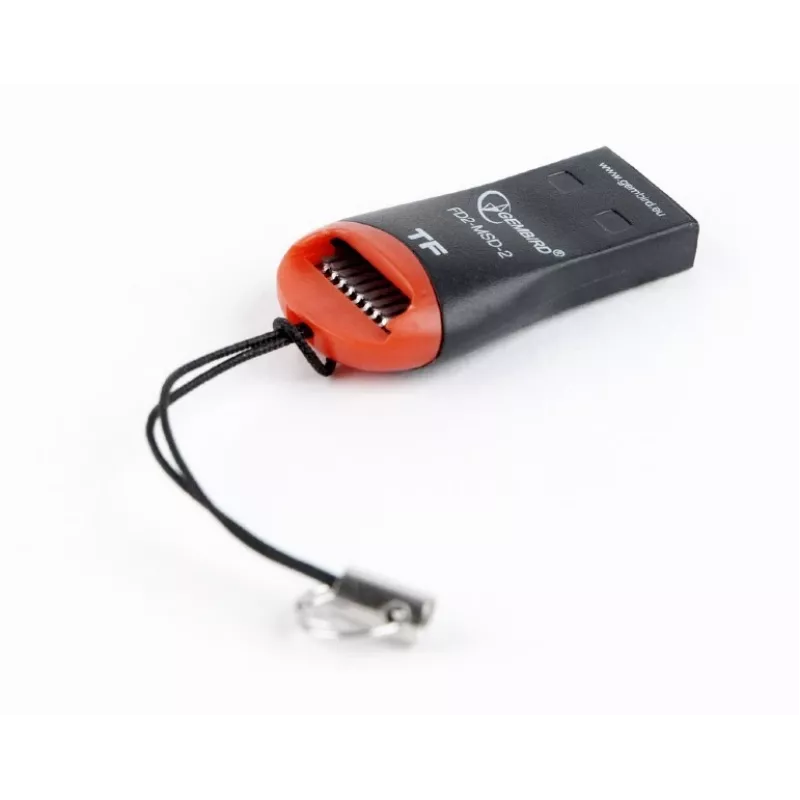 Czytnik kart Gembird FD2-MSD-3 USB 2.0 Czarny Czerwony
