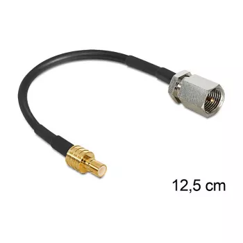 Kabel koncentryczny DeLOCK 88473 0,125 m FME SMB złoty czarny
