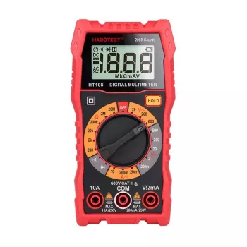Multimetr Habotest HT108L — DC do 600V, AC do 600V, zakres 10A