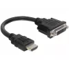 Kabel HDMI-DVI M/F DeLOCK 0.2m