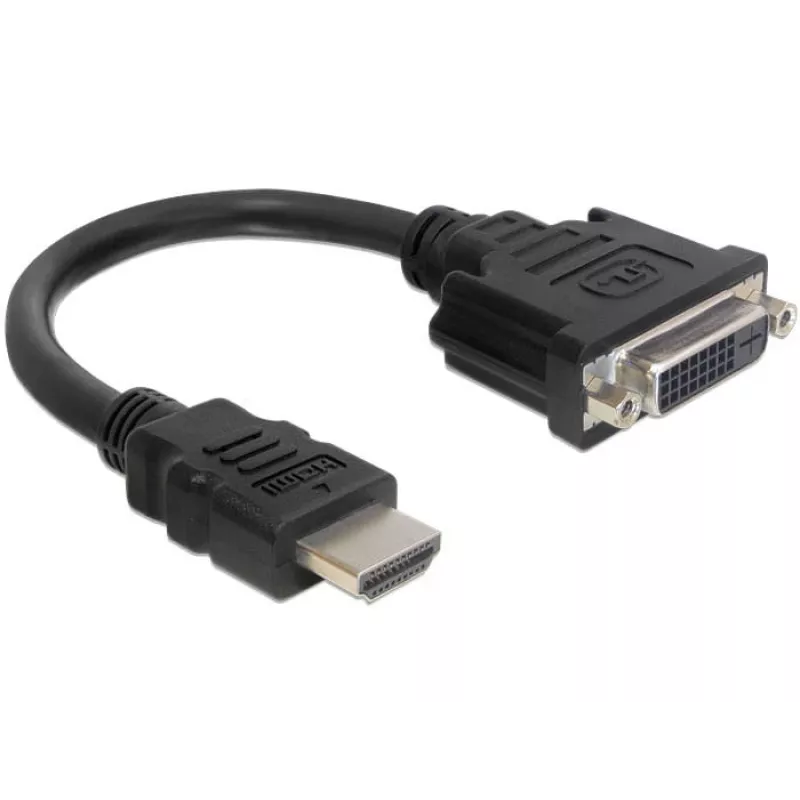 Kabel HDMI-DVI M/F DeLOCK 0.2m