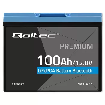 Akumulator LiFePO4 QOLTEC 12.8V 100Ah z Bluetooth — 12.8 V 100 Ah