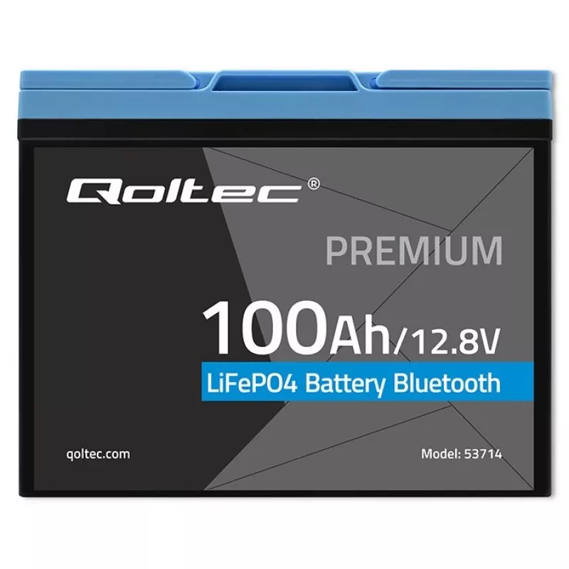Akumulator LiFePO4 QOLTEC 12.8V 100Ah z Bluetooth — 12.8 V 100 Ah