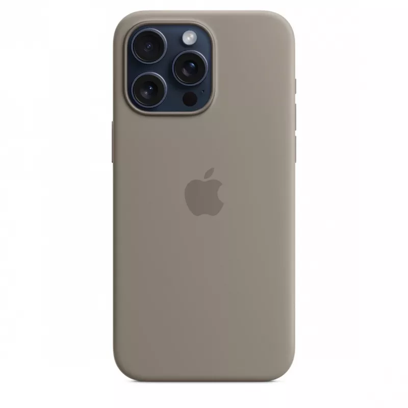 Silikonowe etui z MagSafe do iPhone 15 Pro Max - glina