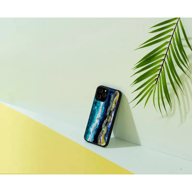 Etui ochronne iKins do Apple iPhone 12 / 12 Pro — wzór fioletowego agatu