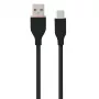 Kabel silikonowy USB Type-A - Type-C (czarny, 2m)