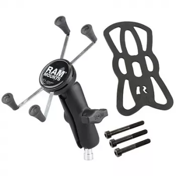 RAM Mounts X-Grip Large Uchwyt na telefon do motocykla, zacisk na kierownicę, czarny