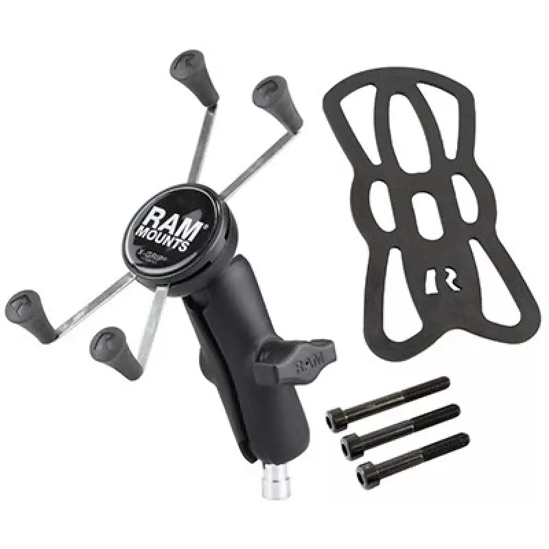 RAM Mounts X-Grip Large Uchwyt na telefon do motocykla, zacisk na kierownicę, czarny