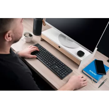 Klawiatura Savio KB-02 do domu/biura USB QWERTY Czarna