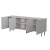 Komoda Cama Meble LUCCA 4D — 200 x 40 x 80 cm, kaszmir, płyta wiórowa