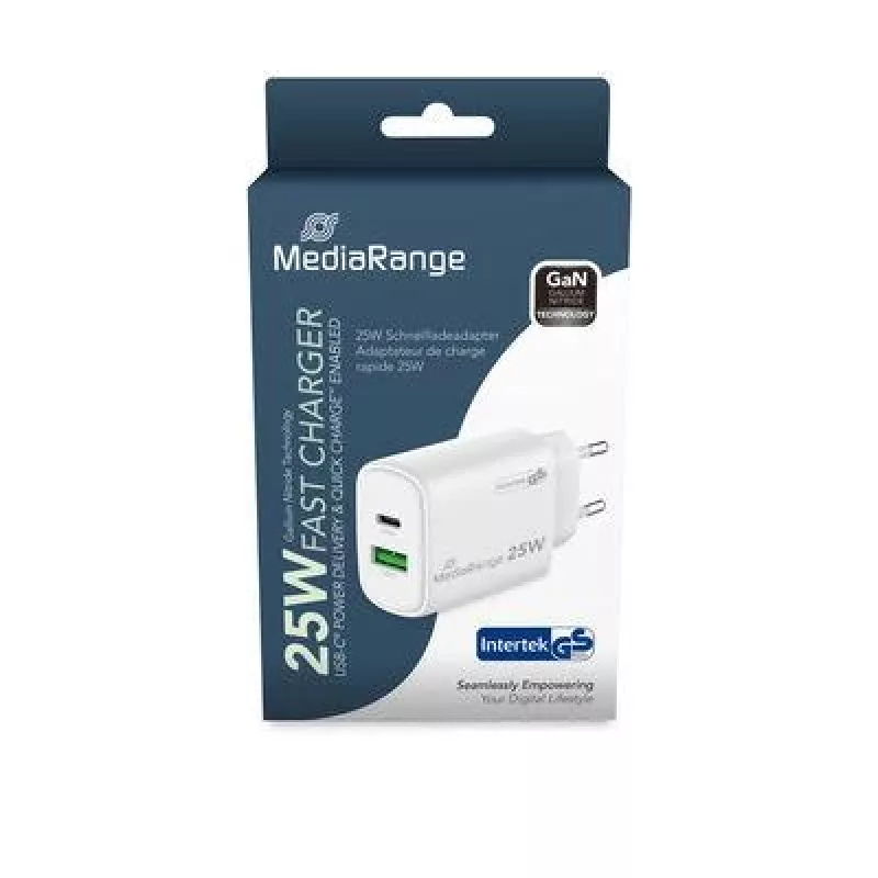 Zasilacz sieciowy USB/USB-C 25W/FAST MRMA112-2 Mediarange