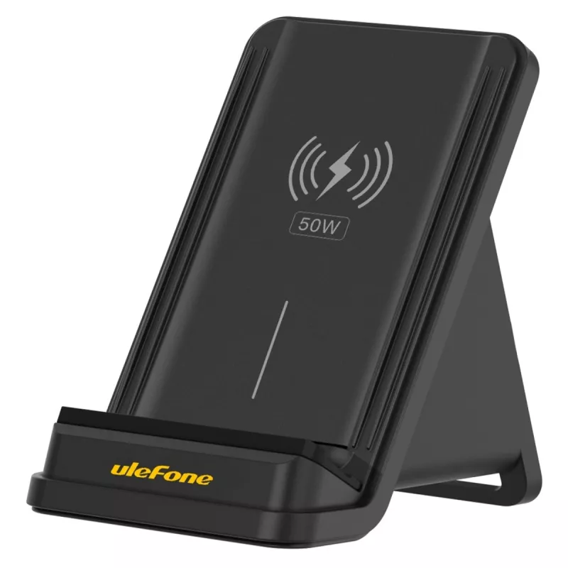 UleFone ładowarka do smartfona do użytku wewnętrznego WCS01 — 50 W USB Type-C, szybkie ładowanie bezprzewodowe, czarna