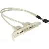 Wspornik szczelinowy 1x wewnętrzny USB 5pin na 2x zewnętrzny USB2.0 DeLOCK 71000