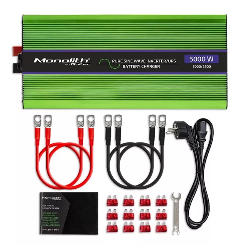 Qoltec Monolith zasilacz Auto 5000 W Zielony