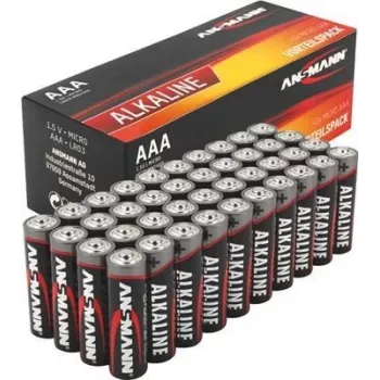 Alkaliczne baterie AAA ANSMANN 1521-0015 — opakowanie 40 szt.