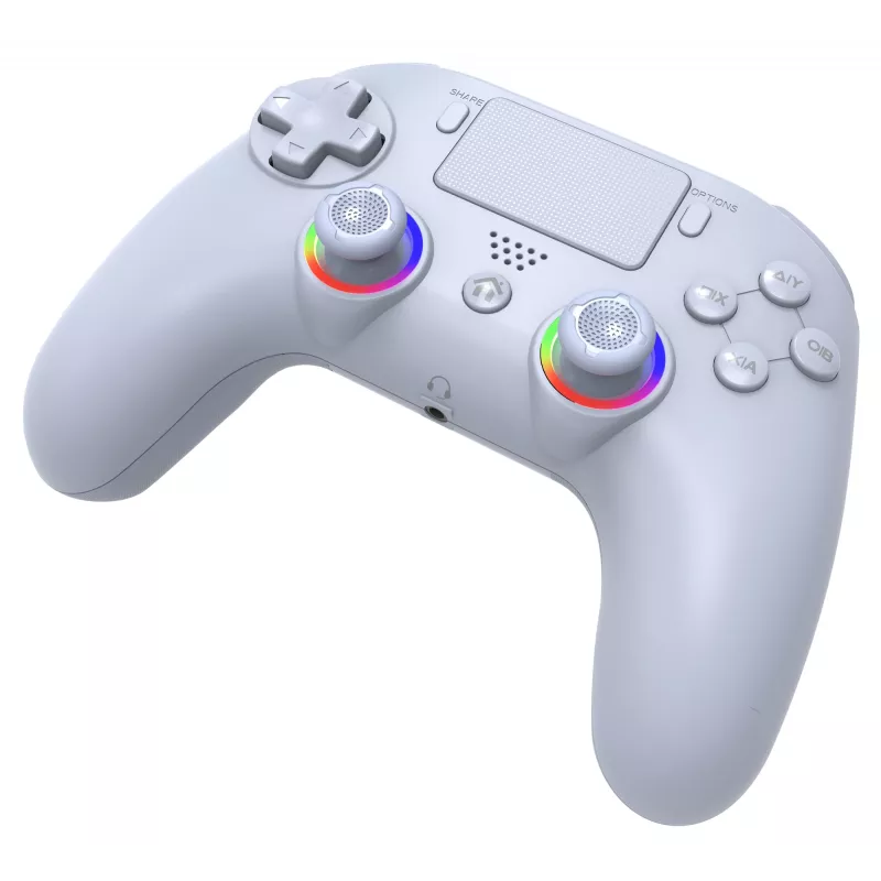 Bezprzewodowy kontroler LED SUBSONIC SA5639-2 — do PS4 i PC, biały, połączenie bezprzewodowe