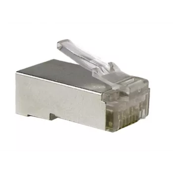 Złącze przewodu RJ45 A-LAN WT003, kolor aluminium, 2 g, do zakończeń kabli sieciowych