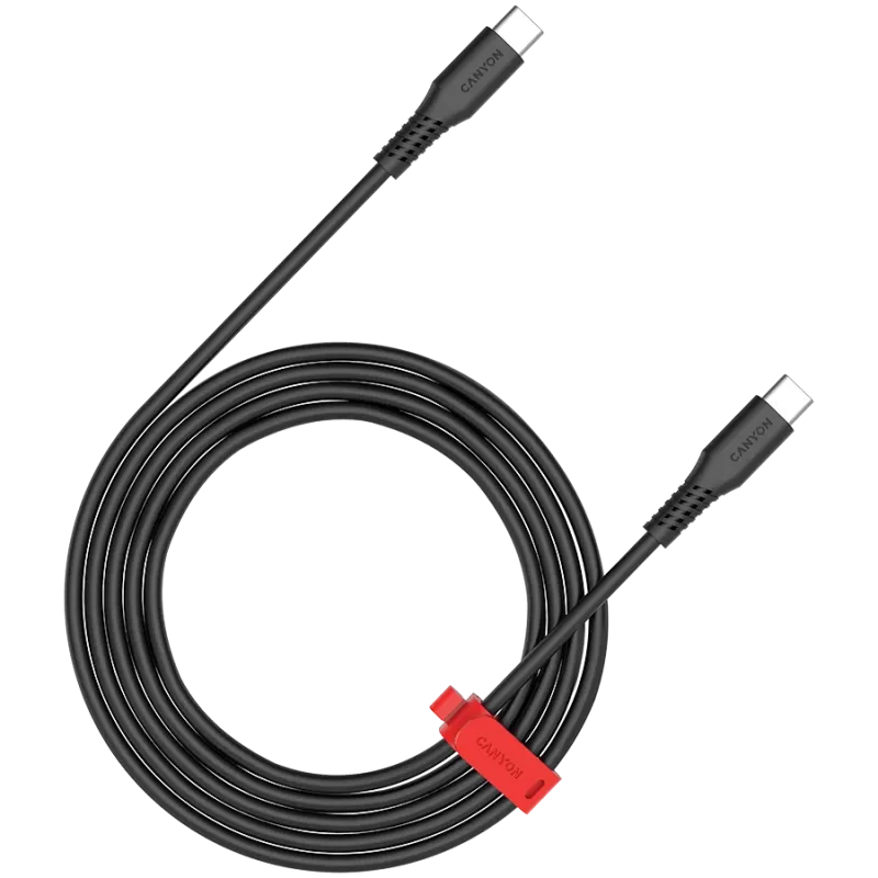 Kabel CANYON CC60SC USB-C na USB-C 60W 1,2m Czarny