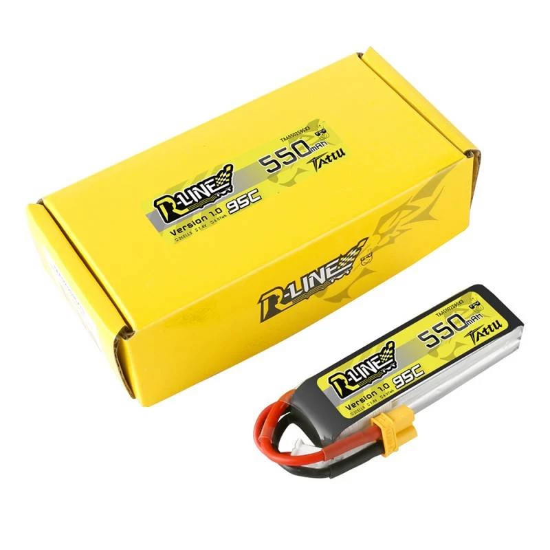 Bateria Tattu R-Line 550mAh 7.4V 95C 2S1P XT30