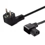 Kabel zasilający SAVIO CL-115 IEC C13 do wtyku męskiego, 1,2 m, czarny