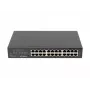 Przełącznik niezarządzalny LANBERG RSGE-24 — 24× Gigabit Ethernet 1U, do montażu w szafie rack, czarny