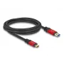 Kabel USB DeLOCK 80618 10 Gb/s Typ-A na Typ-C 2m Czerwony Metal