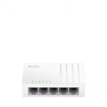 Przełącznik sieciowy Cudy GS105U — Niezarządzalny 5-portowy Gigabit Ethernet (10/100/1000), biały, 5 V