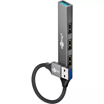 Goobay USB Hub 74456 Type-A 5000 Mbit/s Jasnoszary
