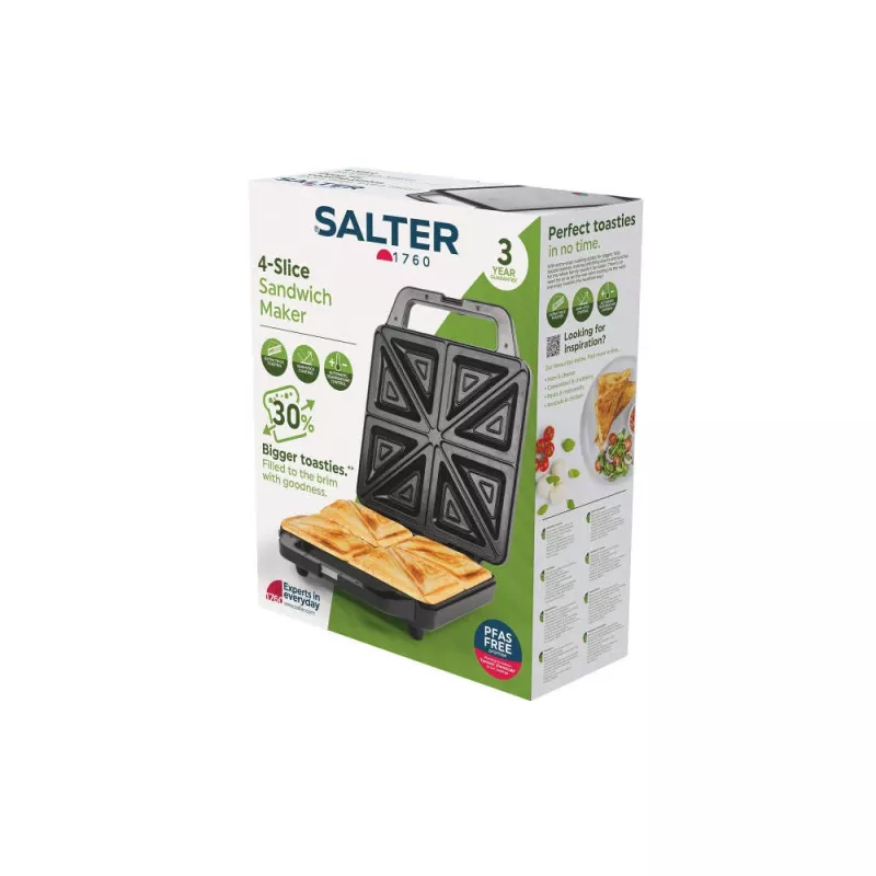 Salter EK6538VDE Opiekacz do kanapek na 4 kromki