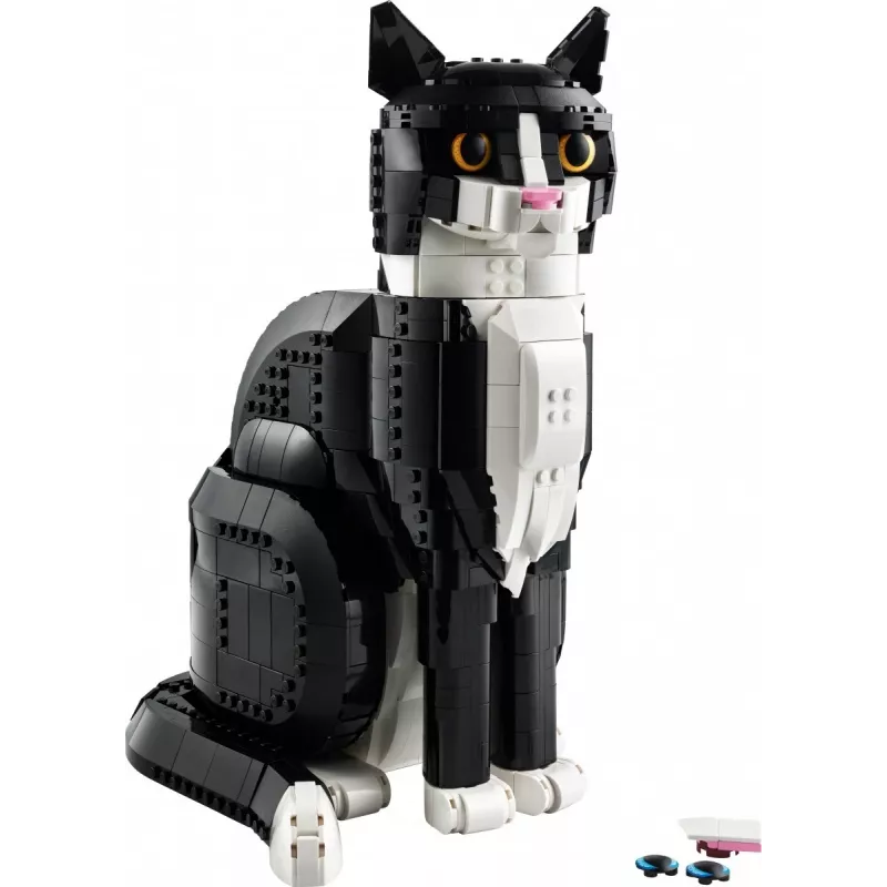 LEGO set Ideas 21349 Tuxedo Cat zestaw konstrukcyjny — kolekcjonerski model z klocków, element dekoracyjny