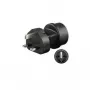 Microconnect PETRAVEL1 adapter wtyczki zasilającej Typ F Czarny