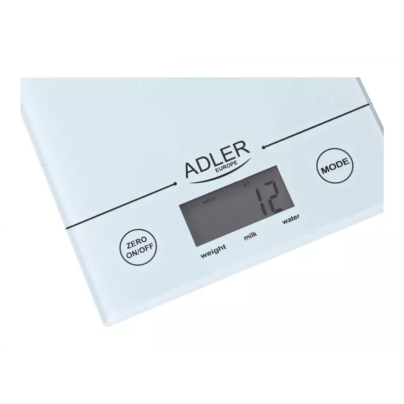 Waga kuchenna Adler AD 3138 w Elektroniczna waga kuchenna Biała Prostokątna